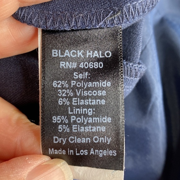 Black Halo Iris Strapless Jumpsuit in Navy‎ - Picture 4 of 7